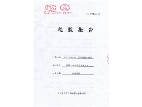 檢驗(yàn)報(bào)告